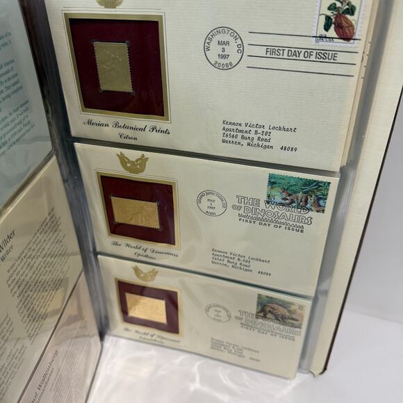 46 - Golden Replicas of U.S. Stamps Postal Classic 22k Gold Stamps - Mixed Lot - Picture 6 of 16